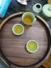 黑胡桃木圓形大托盤家用茶盤水果盤純實木酒店餐廳餐具托盤北歐風 黑胡桃木直徑35.5cm 無手托 曬單實拍圖