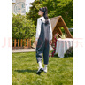 紫涵（ZIHAN）紫涵蘿卜背帶褲女秋季可愛日系可調(diào)節(jié)肩帶小個(gè)子連體長(zhǎng)褲 灰色  M 曬單實(shí)拍圖