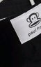 大嘴猴（paul frank）休閑褲男夏季薄款亞麻男褲闊腿褲男寬松男士休閑褲子 L  黑色  曬單實(shí)拍圖