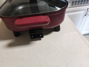 美的（Midea）電火鍋 電炒鍋 電煮鍋 電鍋一體多功能鍋 家用6.5L大容量多用途鍋烤肉涮火鍋鍋具火鍋專用鍋 6.5L HGE3030T03 曬單實(shí)拍圖