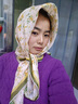 俞兆林棉麻大方巾女春秋絲巾韓版包頭巾百搭圍巾夏季防曬披肩薄款90×90 黃粉 曬單實拍圖