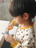 brushbaby兒童專用電動牙刷兩歲3歲6歲12歲以上定時保護(hù)軟毛聲波磁吸充電 老虎款【2年質(zhì)?！?主機(jī)+3刷頭 曬單實拍圖