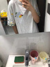 安初夏花卉字母刺繡短袖t恤男女美式復(fù)古寬松百搭高級(jí)設(shè)計(jì)感情侶裝衣服 灰色 【常規(guī)純棉刺繡】 L 【建議100-120斤】 曬單實(shí)拍圖