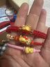 石光年輪Hello Kitty50周年黃金凱蒂貓足金999轉(zhuǎn)運珠項鏈蝴蝶結(jié)手鏈送禮物 足金蝴蝶結(jié)+送編繩 曬單實拍圖