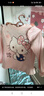 戴維貝拉Hello Kitty聯(lián)名兒童T恤女童抗菌打底衫秋裝上衣 曬單實(shí)拍圖