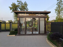 幽之藤家具（YOUZHITENG）鋁合金新中式推拉門陽光房戶外庭院涼亭花園別墅亭子四角涼亭 悠然亭4.2米帶燈帶畫燈壁燈咖色 曬單實拍圖