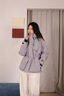 高梵風殼5.0黑金鵝絨服收腰顯瘦2025年冬女士五分短款連帽羽絨服外套 紫金2號 L 曬單實拍圖
