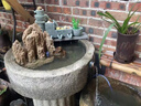 結(jié)盟者養(yǎng)魚增氧過濾器陶瓷魚缸流水招財(cái)創(chuàng)意擺件室外庭院循環(huán)流水造景石 底板長(zhǎng)30厘米不帶魚缸 曬單實(shí)拍圖