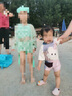 lemonkid兒童泳衣分體夏男女童游泳衣寶寶連體防曬泳裝 奶昔粉連體90 曬單實拍圖