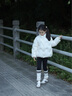 巴拉巴拉balaOne童裝兒童加絨打底褲女2025秋冬新款腳口拼接襪套 黑色90001 120 曬單實拍圖