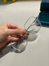 依視路（ESSILOR） 鉆晶系列高清耐磨防藍(lán)光近視薄鏡片配度數(shù)眼鏡架男女鏡框 鈦+金屬-全框-4093SV-銀色 鏡框+依視路膜巖高清1.60現(xiàn)片 曬單實(shí)拍圖