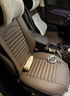 貝德曼 奔馳E300L E260L EQE350 GLE450 GLE350真皮汽車坐墊四季座墊套 靠背款5座含2頭枕（咖啡色） 竹炭超纖真皮 曬單實(shí)拍圖