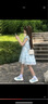 女孩絕美小裙子女童絕美公主裙夏季2025新款兒童巨好看的大童洋氣 清新藍(lán) 160 曬單實(shí)拍圖