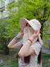 洽苒德國(guó)全方位防曬帽子面罩護(hù)頸一體女夏季戶外全臉遮陽(yáng)帽防紫外線太 米白色 可拆卸面罩 M（54-60cm） 曬單實(shí)拍圖