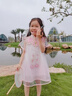 FIDQIOG國際品牌新款漢服女童公主裙中新中式連衣裙夏季 134蝴蝶漢服+017發(fā)夾 130 曬單實拍圖