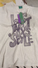 江南先生日系復(fù)古字母膠印短袖T恤男女夏季潮牌寬松情侶裝tee 淺花灰 M 曬單實拍圖