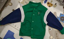ASK JUNIOR兒童外套男童2025秋圓領(lǐng)長(cháng)袖開(kāi)衫小童學(xué)院撞色棒球服 綠色 100 曬單實(shí)拍圖
