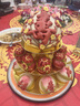 優(yōu)膳坊（YOUSHANFANG）壽桃饅頭送老人生日禮物中式蛋糕花餑餑長(zhǎng)輩80過壽賀70祝壽包花饃 三層福袋壽桃 (1大16小)1700g 曬單實(shí)拍圖