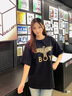 BOY LONDON【暗黑羅盤】春夏男女同款燙金印花潮牌短袖T恤N01906 黑印金 L 曬單實(shí)拍圖