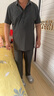 寶財羊爸爸套裝夏季短袖t恤男冰絲polo衫運(yùn)動中老年人上衣服父親節(jié)禮物 曬單實(shí)拍圖