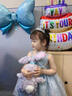 G.DUCKKIDS童裝洛麗塔公主裙女童連衣裙夏季新款生日禮服蓬蓬裙兒童愛莎裙子 藍色裙子 100 尺碼2~3歲【 90-100cm】 曬單實拍圖