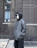 WHIM NASA男士假兩件連帽皮衣外套男春秋季新款?yuàn)A克寬松男生工裝青少年休閑 黑色 XL 曬單實(shí)拍圖