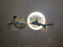 仙陶 新中式沙發(fā)背景墻掛畫(huà)客廳裝飾畫(huà)高檔輕奢大氣LED燈光金屬墻壁畫(huà) 高山流水-駿馬 220V接線款圓直徑120cm 曬單實(shí)拍圖