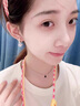 LnieerS925銀針?biāo)Пǘh(huán)女耳圈2025新款小眾設(shè)計高級感耳扣雪花耳飾 冰晶花珍珠耳環(huán) 曬單實拍圖