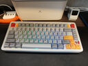 TickType機(jī)械鍵盤(pán)EVO75三模2.4G藍(lán)牙HiFi客制化鋁坨坨鍵盤(pán) 噴涂小象灰 淺淺橙FR4（脆軸） 曬單實(shí)拍圖