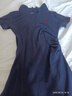 羅蒙（ROMON）純棉短袖T恤連衣裙女收腰顯瘦夏季新款刺繡POLO領(lǐng)學(xué)院風(fēng)長(zhǎng)裙子潮 藏青色長(zhǎng)·款 M 曬單實(shí)拍圖
