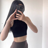 抱抱棉女士?jì)纫屡懿竭\動(dòng)瑜伽防震外穿聚攏防下垂背心式一體少女文胸黑XL 曬單實(shí)拍圖