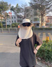 目丸戶外全臉防曬遮臉護(hù)頸一體帽子女夏季透氣面罩遮陽帽大檐養(yǎng)蜂帽女 曬單實(shí)拍圖