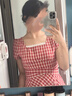 棉致法式高級感紅色格紋連衣裙女夏季2025新款小個子氣質(zhì)顯瘦掐腰長裙 993長裙【高品質(zhì)39.5】 XL 115-130斤 曬單實拍圖