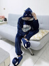束時(shí)·創(chuàng  )漫原神動(dòng)漫卡通連體睡衣男女法蘭絨秋冬季胡桃鐘離二次元家居服套裝 夜蘭連體(法蘭絨)+棉鞋 2XL (165-175cm,適用65-80kg) 曬單實(shí)拍圖