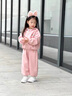 G.DUCKKIDS女童春秋裝套裝2024新款小童女孩連帽衛(wèi)衣兩件套女寶寶衣服潮春秋 粉色 100cm 曬單實(shí)拍圖