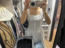 UR2024夏季新款女裝森系小清新縮褶提花無(wú)袖連衣裙UWL740066 曬單實(shí)拍圖