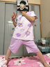 DEESHA 笛莎【7A抑菌竹纖維系列】女童夏季短袖五分褲中大童家居服親膚睡衣 曬單實(shí)拍圖