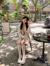 百麗香奈2025新款夏季薄款涼靴松糕厚底長(zhǎng)筒靴鏤空透氣網(wǎng)靴高筒女靴長(zhǎng)筒靴 米白色 36 曬單實(shí)拍圖