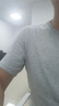 七匹狼t恤男短袖純棉男士夏季半袖T恤運動休閑寬松v領(lǐng)全棉打底衣汗衫 V領(lǐng)2件(淺灰+黑色) XL (175) 推薦體重130-150斤 曬單實拍圖