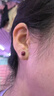 金石靈朱砂耳釘女士S925銀耳環(huán)耳飾送女友老婆生日紀念本命年生日禮物 曬單實拍圖