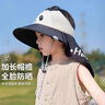 蘇木佰2026新款兒童防曬帽子寶寶夏季大檐披肩漁夫帽空頂男童女童遮陽(yáng)帽 黑色 均碼 (50-54cm)3-8歲 曬單實(shí)拍圖