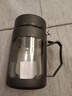 玻璃水杯商務(wù)杯大容量男女生帶蓋泡茶杯家用含茶隔把手杯 商務(wù)把手杯黑色 500ml 1只 曬單實拍圖