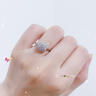DR戒指燦若星辰莫桑石鉆戒純銀鍍鉑金戒指女求婚結(jié)婚婚戒送女友禮物 主鉆1克拉 活口款【可調(diào)節(jié)大小】 曬單實(shí)拍圖