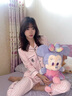 維多利亞的秘密 宅度假輕舒絨輕盈溫暖防靜電家居服女長袖長褲睡衣套裝七夕禮物 4RHY粉白條紋 11273305 S 曬單實拍圖
