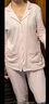 Schiesser舒雅男士女士情侶睡衣莫代爾翻領長袖長褲家居服套裝E5/20052H 女E0/17934H粉紅7703 L 曬單實拍圖