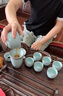 講茗堂汝窯功夫茶具套裝天青開片送退休領導長輩父親節(jié)生日禮盒物品 汝窯天青色-蓋碗套裝 10頭 150ml 曬單實拍圖