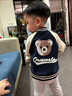 G.DUCKKIDS童裝男童秋裝套裝兒童衣服春秋季小熊刺繡棒球服外套三件套小男孩 毛巾繡小熊藏青色【春秋款】 90 尺碼1~2歲【 80-90cm】cm 曬單實(shí)拍圖