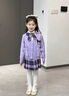 G.DUCKKIDS女童春裝2024新款學(xué)院風(fēng)春秋兒童jk套裝小女孩庫洛米衣服裙子整套 庫洛米開衫三件套 110 建議100-110cm4-5歲 曬單實拍圖