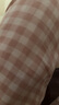 無(wú)印良品（MUJI）[自營(yíng)限定款]無(wú)側縫 雙層紗織睡衣  軟棉棉睡衣 淺粉紅色格紋 L 曬單實(shí)拍圖
