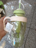 【京東物流】水杯冰霸吸管杯高顏值學生茶水分離大容量杯子 肚肚杯1個-淺綠色 曬單實拍圖